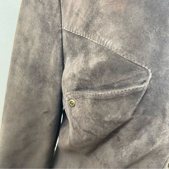 Ladies Willi Smith Brown Leather‎ Shirt Jacket Lined Size Small - Picture 8 of 13